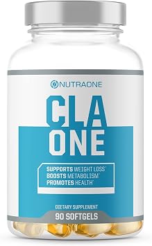 NutraOne CLAOne Supplement from Nutrition Conjugated Linoleic Acid CLA Natural Supplement* 90 Capsules