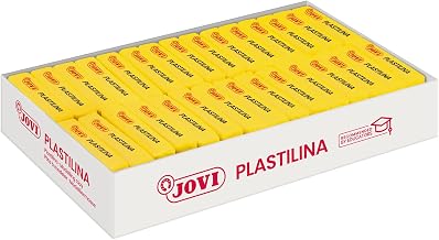Jovi Caja de plastilina, 30 Pastillas 50 g, Color Amarillo (7002), 350 gramos