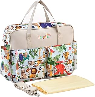 Banbie8409 Mode imperméable bébé sac à couches Mammy sac à bandoulière grande capacité Sac à main (animal coloré)