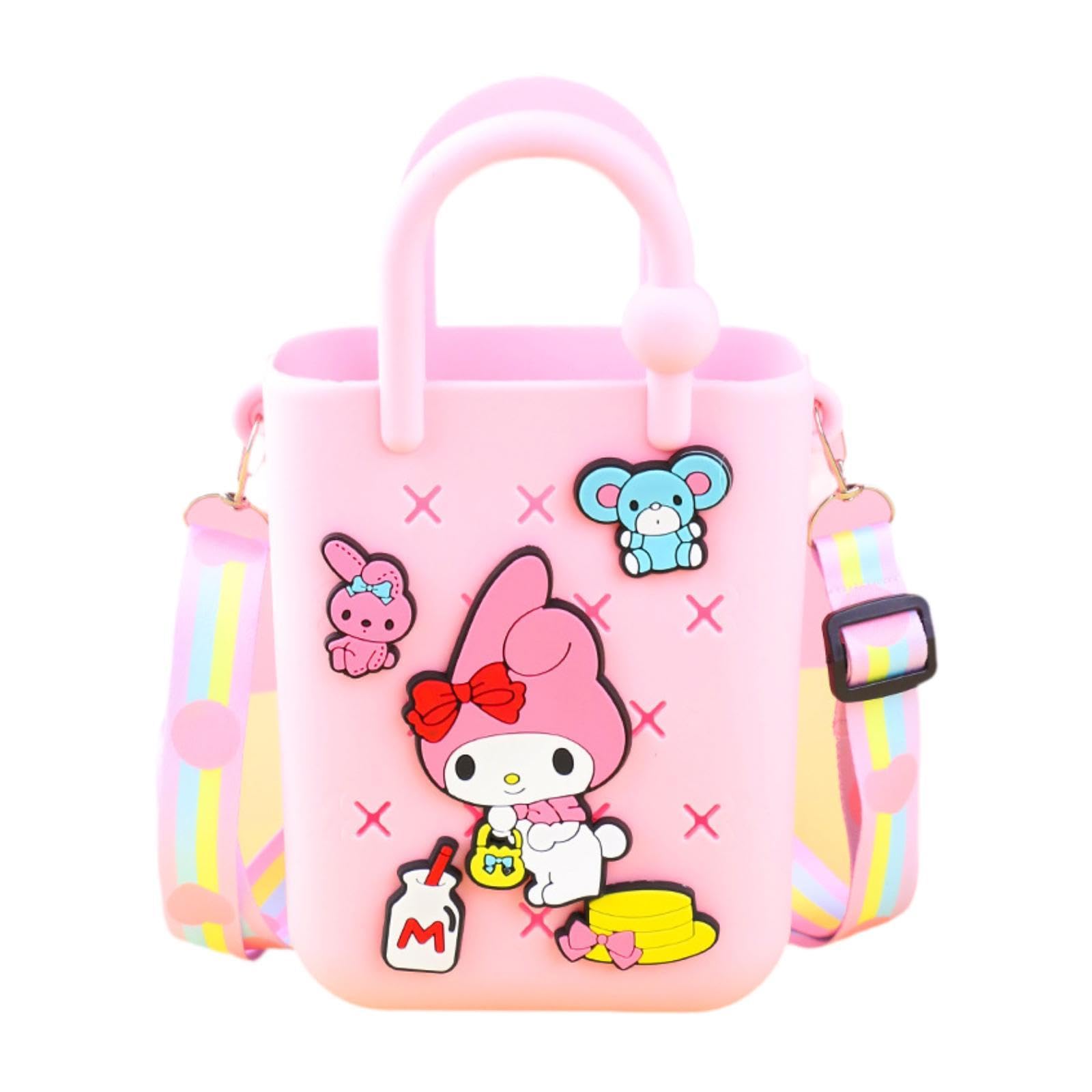 Beach Tote Bag Fashion Portable Open Hole Tote Bag Organizer Beach Holes Bag pink bag charms-image-29