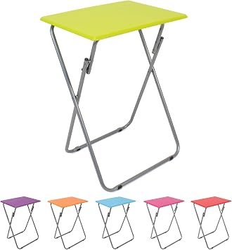 Multifunctional Folding Table   Small Green Wooden Side Table   Ideal for Terrace, Balcony, Camping, Garden   48 x 38 x 66 cm
