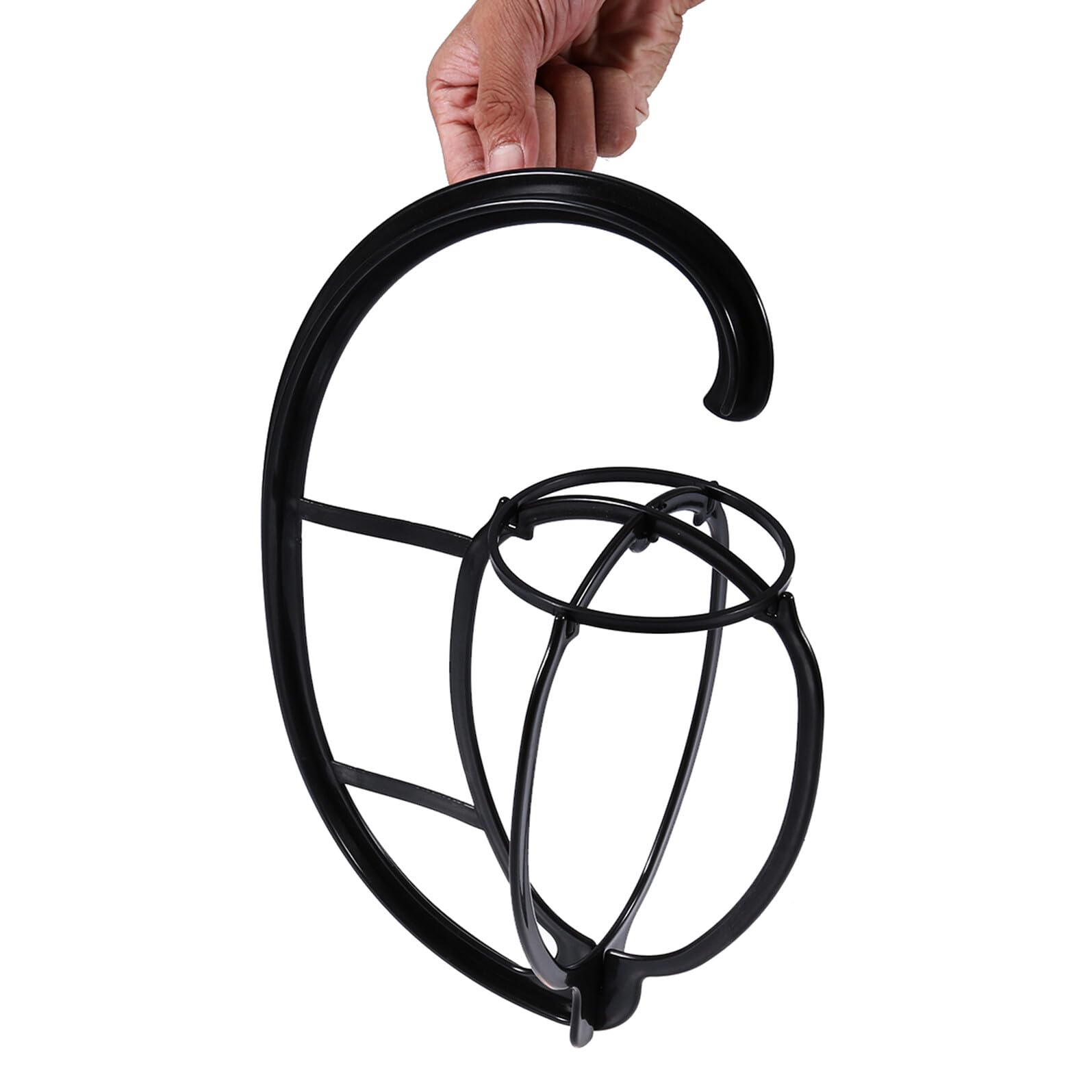 Alipis Soporte para Pelucas de Plástico Negro, 6 Piezas, Ajustable