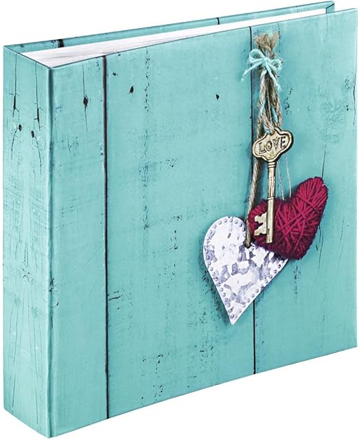 Hama "Rustico" album na zdjęcia, 100 białych stron (50 arkuszy), album na 200 zdjęć w formacie 10 x 15 cm, Love Key