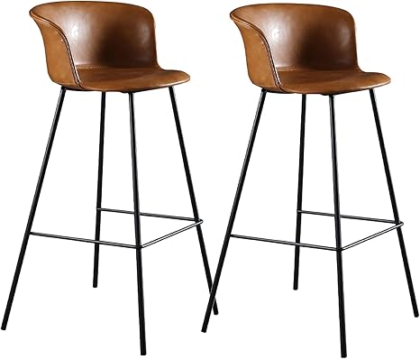 Amazon カウンタースツール 2脚セット おしゃれ 北欧 メタルバーチェア カウンターチェア 座面高さ75cm ダイニングバーチェア カフェ風 足置き付き 組立簡単 ワークチェア カフェ バー キッチン リビング用チェア カウンターチェア オンライン通販
