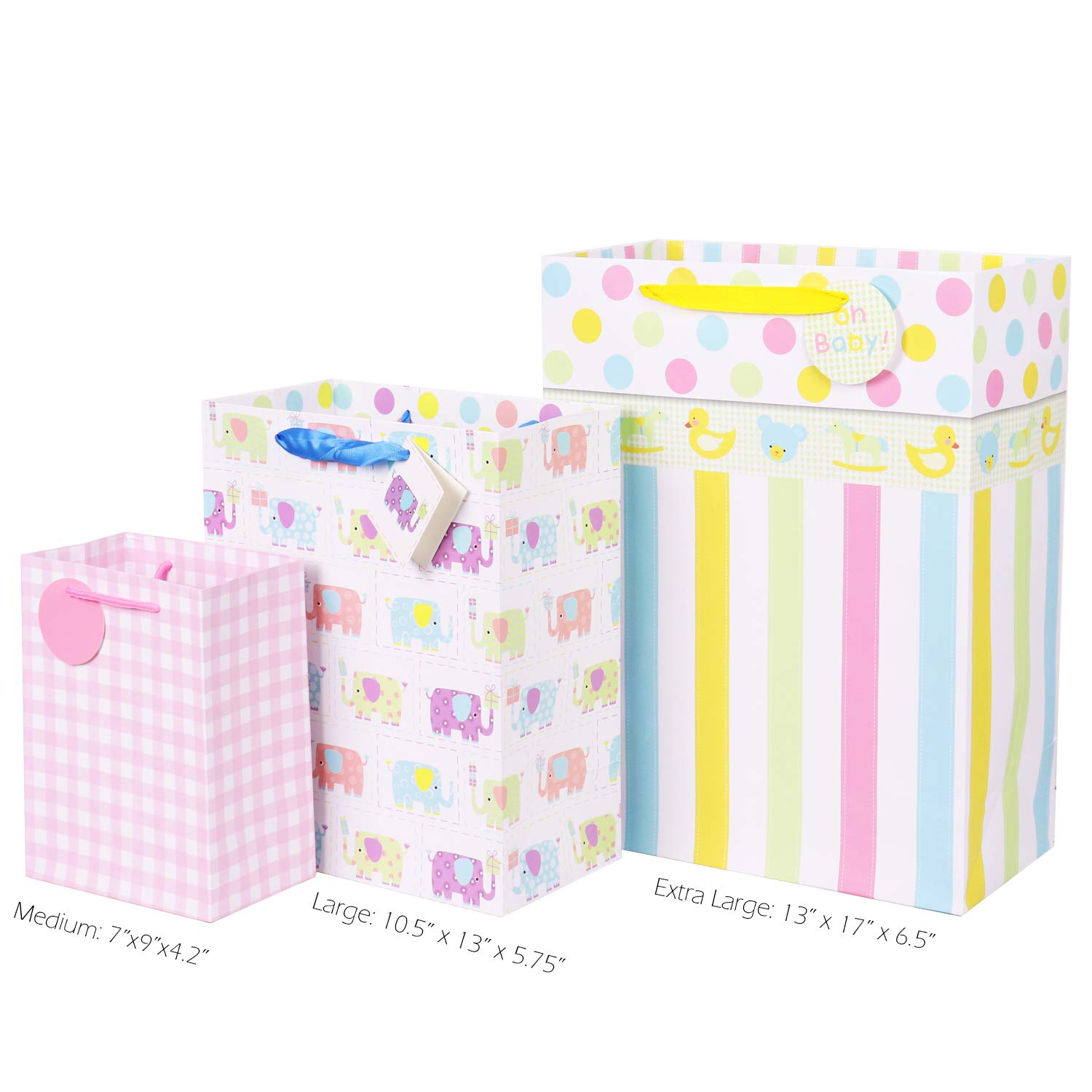 2 Maxi Sacchetti Regalo In Plastica 122x91 Cm Con Fiocco, Per Regali Enormi, Compleanno, Baby Shower, Feste