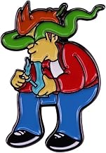 Futurama Philip J Fry Smoke Smoking Hit Bong High Weed Cannabis CBD Hemp Marijuana Animated Comedy TV Show 1.2" Enamel Pin Badge