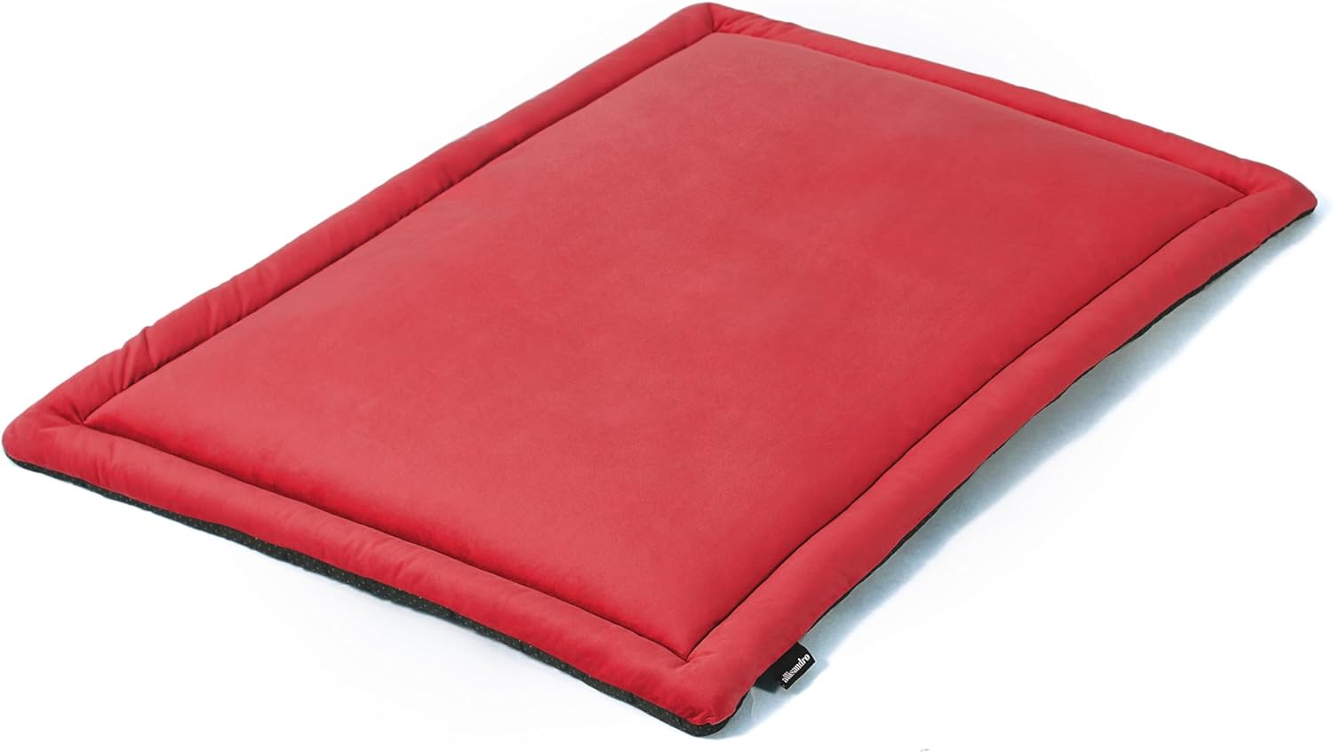 Allisandro Lightweight Waterproof Dog Bed Pad, 1.5" Thick Travel Mat for Crates, Kennels & Elevated Beds, Washable Non-Slip Sleeping Mat for Small to Large Dogs, 30 x 19 Inches, Dark Red