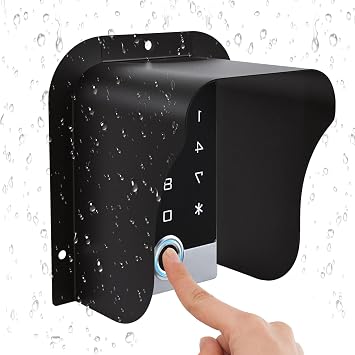 Waterproof Video Doorbell Cover Anti-Glare Doorbell Rain Cover Large Size Camera Doorbell Cover for Video Doorbell, Fingerprint Lock, Camera Doorbell Type-B