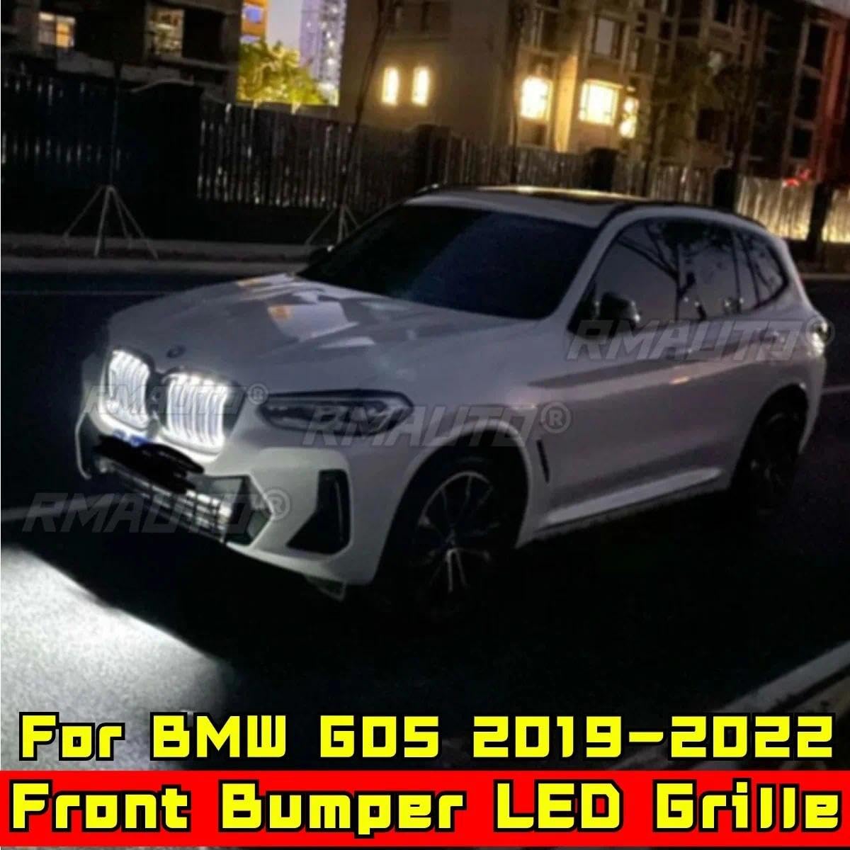 Rongxu Auto Griglia G05 nera lucida compatibile con BMW X5 G05 2019 2020 2021 2022 2023 Cappuccio paraurti anteriore a doppia stecca ABS 19 20 21 22 23 Ricambio inserto griglia