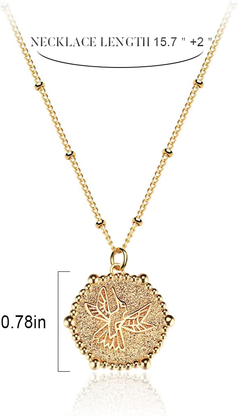 Fettero Animal Necklaces for Women Gold Plated Necklace Butterfly Bird Cat Elephant Snake Bull Pendant Necklace Dainty Chain 14K Gold Plated Minimalist Simple Cute Jewelry - Image 3