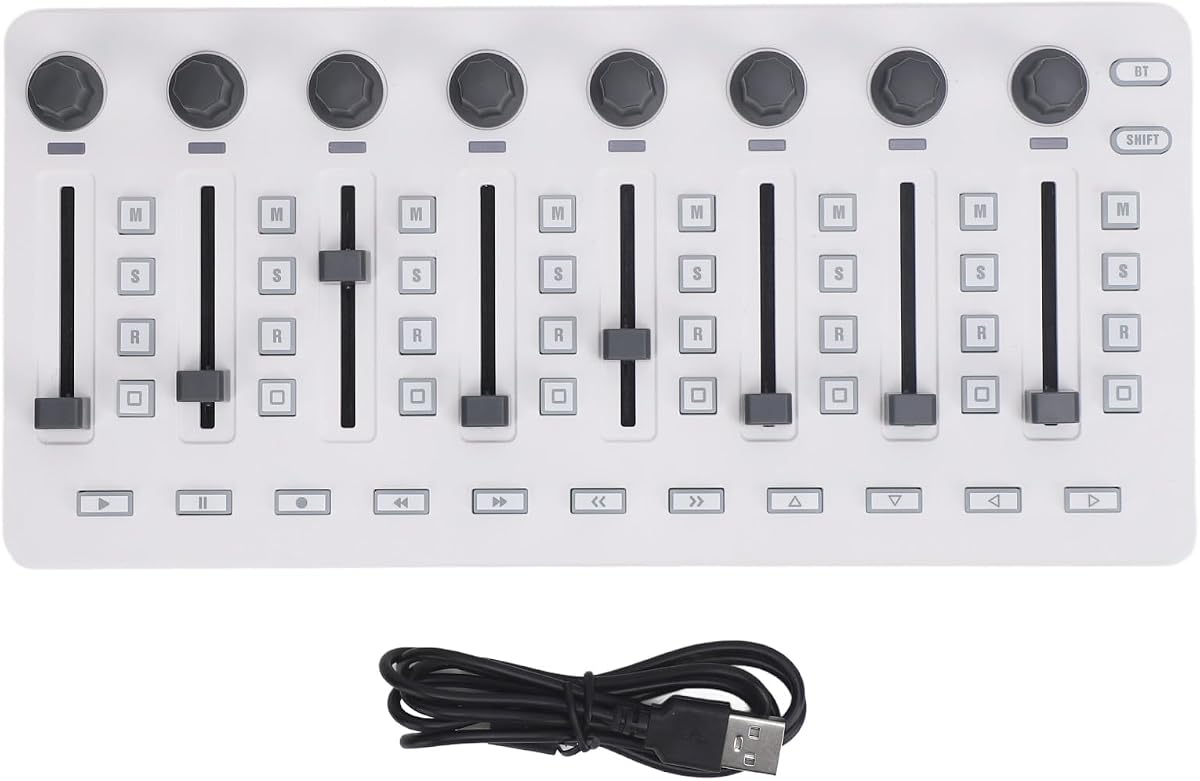 Controller MIDI Mixer with Seamless Connectivity USB Battery 43 Keys 8 Knobs Compatible for Android