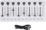 MIDI Controller Mixer, 8 Push Buttons Keyboard Controller43 Control Keys 8 Knobs USB MIDI Mixing Console