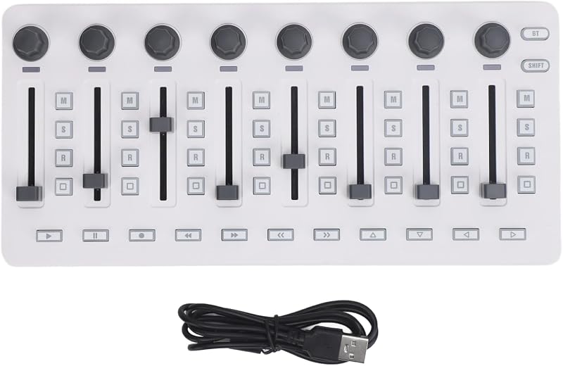 Controller MIDI Mixer with Seamless Connectivity USB Battery 43 Keys 8 Knobs Compatible for Android