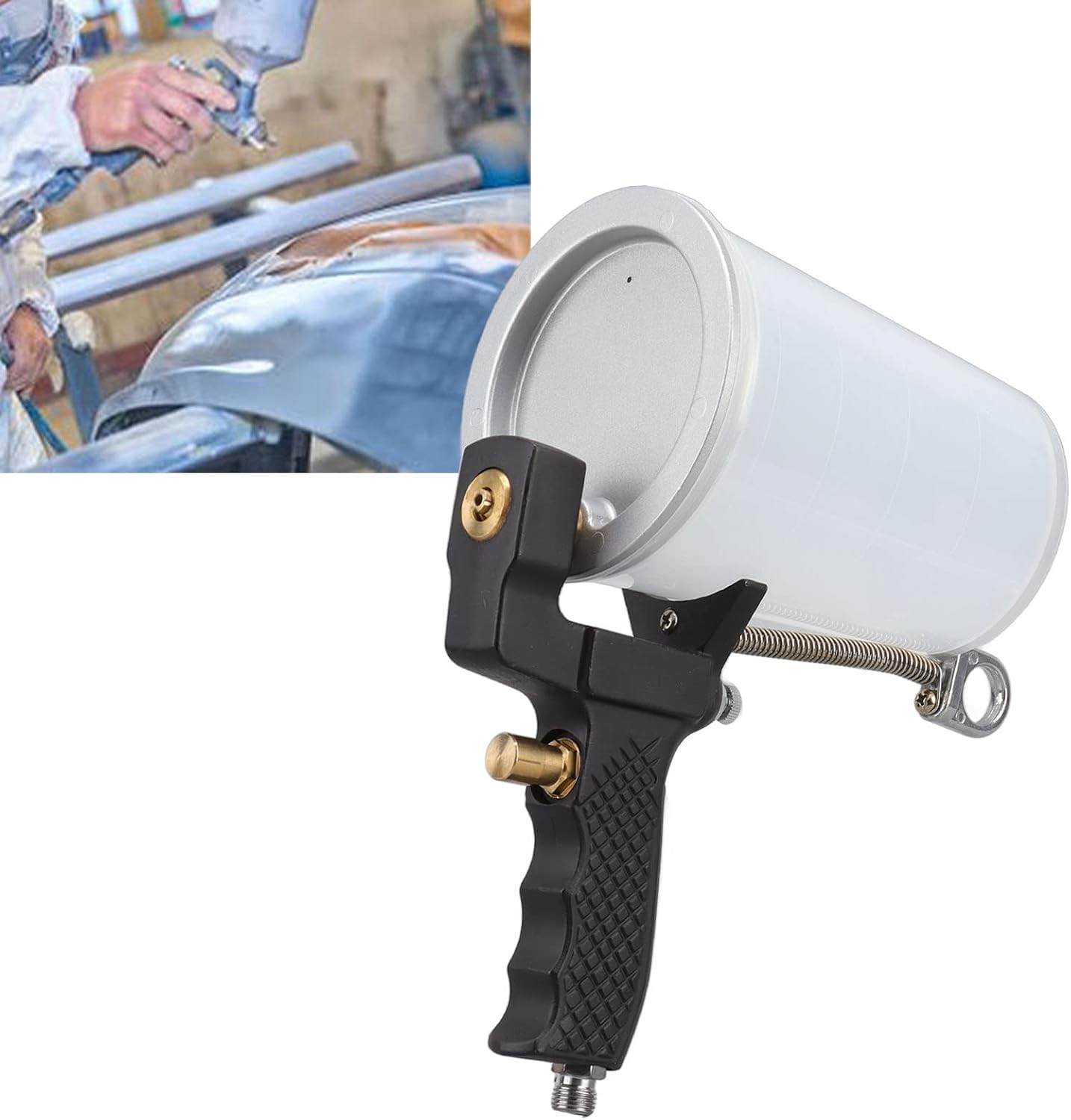 Gel Coat Spray Gun,Adjustable Alloy Steel Air Nozzle Grade Cup Gun Sprays Gelcoat or Resin Resin Fiberglass Laminating Roller Project kit with FN5 5/32in Nozzle Large Capacity Cups