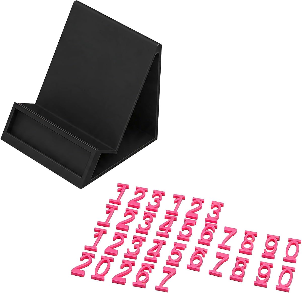 3D Printed Ergonomic Desktop Stand Compatible with Anbernic RG Rotate Retro Handheld Console, Stable Display Charging Dock for Home Gaming Collection (Black Pink)