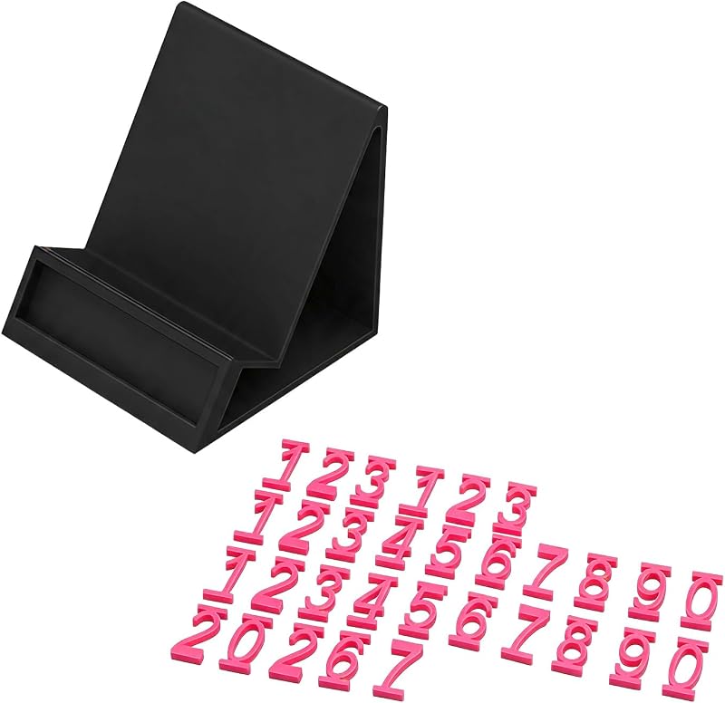 3D Printed Ergonomic Desktop Stand Compatible with Anbernic RG Rotate Retro Handheld Console, Stable Display Charging Dock for Home Gaming Collection (Black Pink)