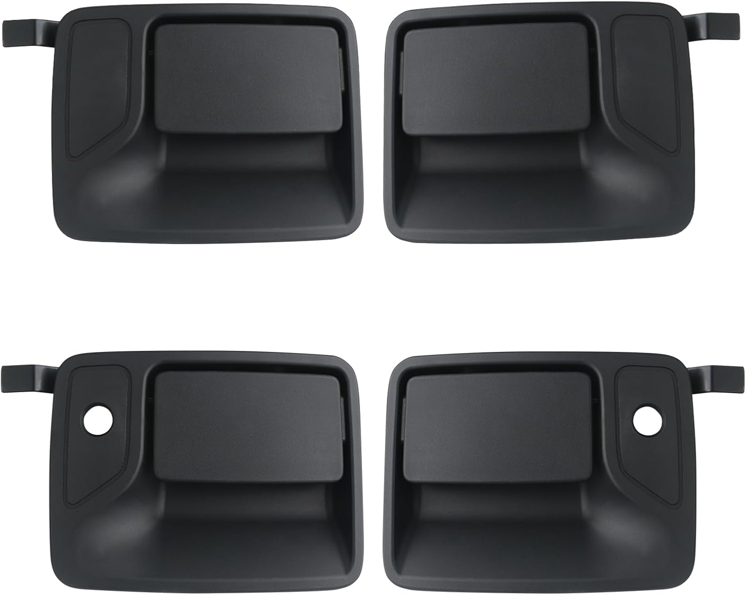 TQPONLY Chrome Exterior Door Handle (1 Pair),for Ford F250 F350 Super Duty F450 F550 F650 F750 Excursion,Front Driver&Passenger Side Outside Handle Outer Door Parts