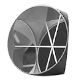 WALFRONT Reflection Precision Optical Glass Prism Compact Corner Cube Prism Total Station Use for Distortion and Displacement Measurements