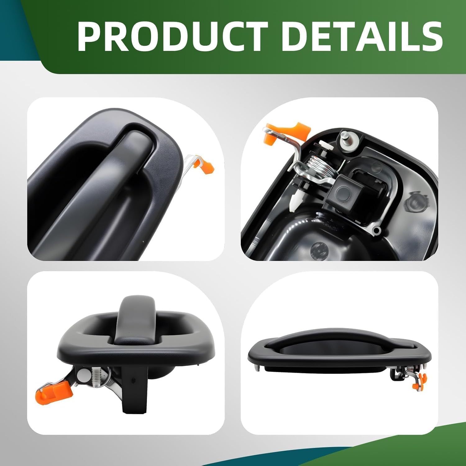 Exterior Door Handles Set Compatible with 2000-2007 Silverado Sierra Escalade Avalanche Suburban Tahoe Yukon 4 Set 15034985 15034986 15721571 15721572 Left Driver & Right Passenger