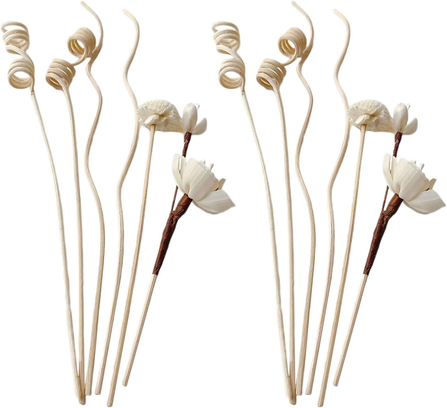 Toddmomy 12pcs Natural Rattan Reed Diffuser Sticks with Realistic Rose Bouquet Design, Outstanding Diffusion and Easy to Use, Decorative Scent Diffuser Refill for Living Room and Home