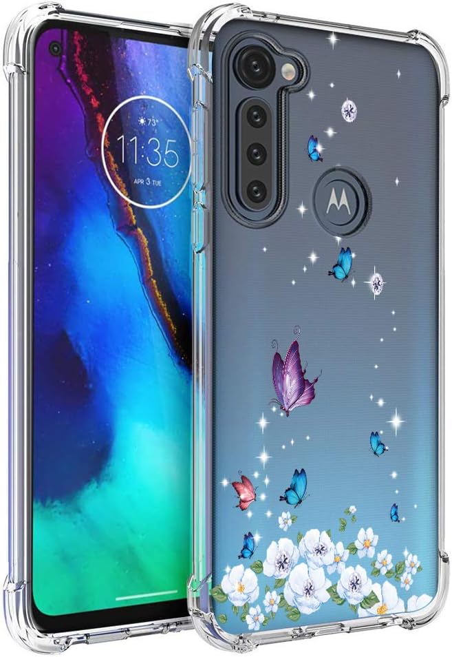 Starhemei for Moto G Stylus Case, Moto G Pro Case,Shock Absorption Flexible Gasbag Protection Soft TPU Phone Case Cover for Motorola Moto G Stylus/Moto G Pro (Butterfly)