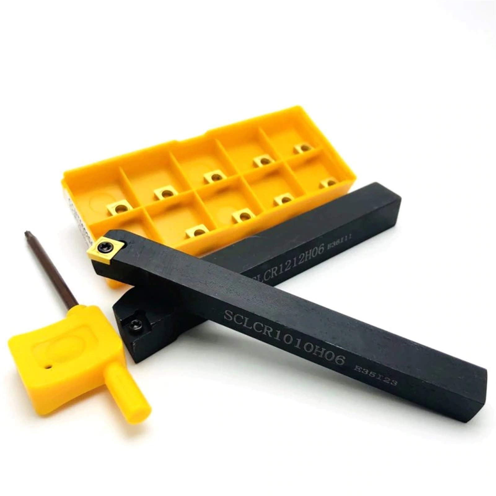SCLCL1010F06 Portautensili Per Tornio Con Inserti Carburo CCMT060204 – Taglio Sinistro, Gambo 10 Mm Per Semilavorazione
