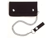 Black Trucker Wallet w/ Metal Chain