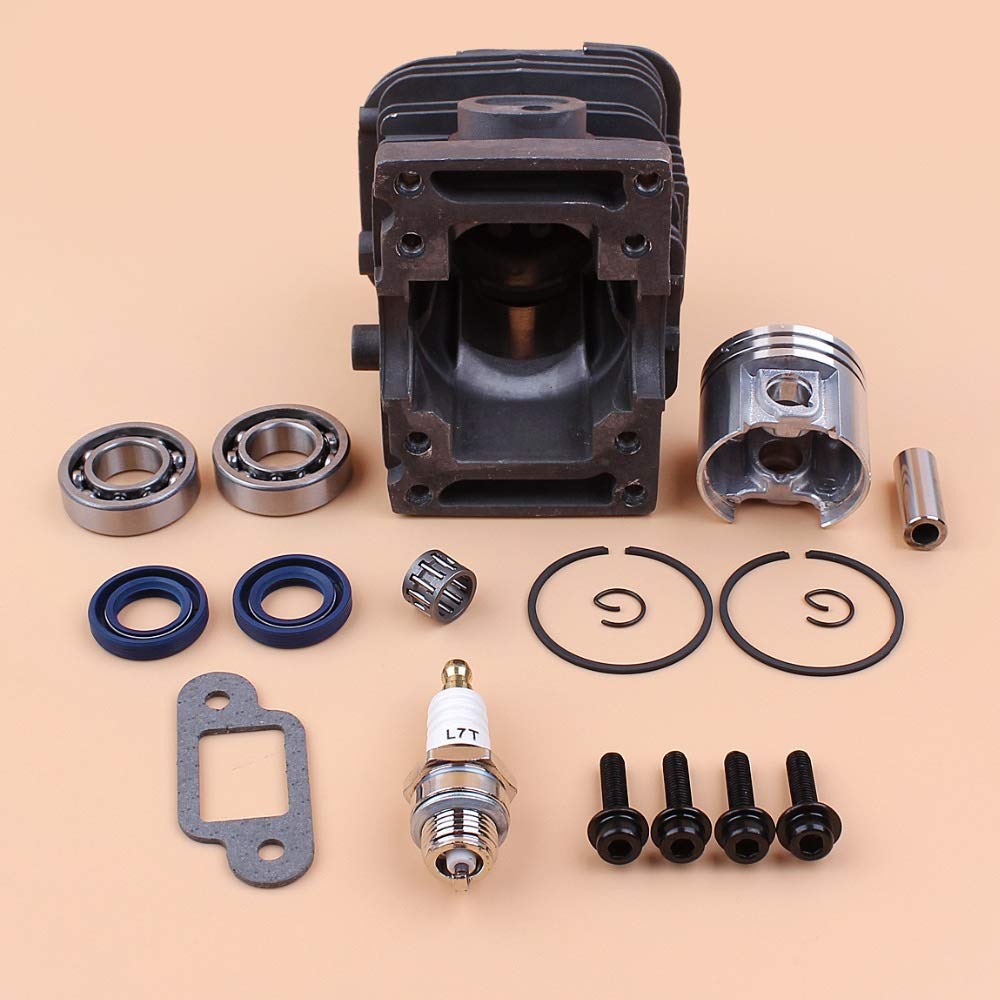 Tiempo Beixi Motor de pistón y Cilindro del cojinete del cigüeñal del Sello de Aceite Kit Compatible con STIHL MS180 MS 018 Piezas de motosierras 180 Gas 38MM