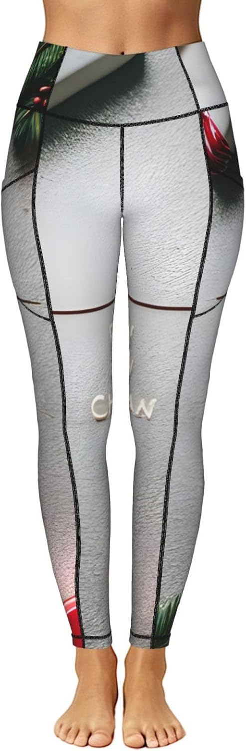 Merry Christmas Print Premium Leggings for Women,Fitness Clothing,for All Seasons and Occasions