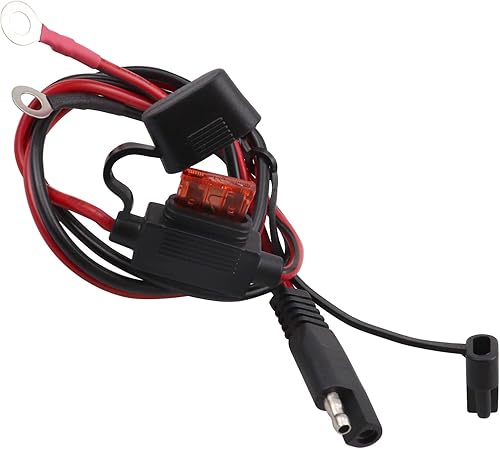 Miniatura 3 de ZOOKOTO Conexión SAE de desconexión rápida de 2.0 ft 2 pies Conexión SAE de 2 pines Enchufe de desconexión rápida con arnés de terminal de anillo y