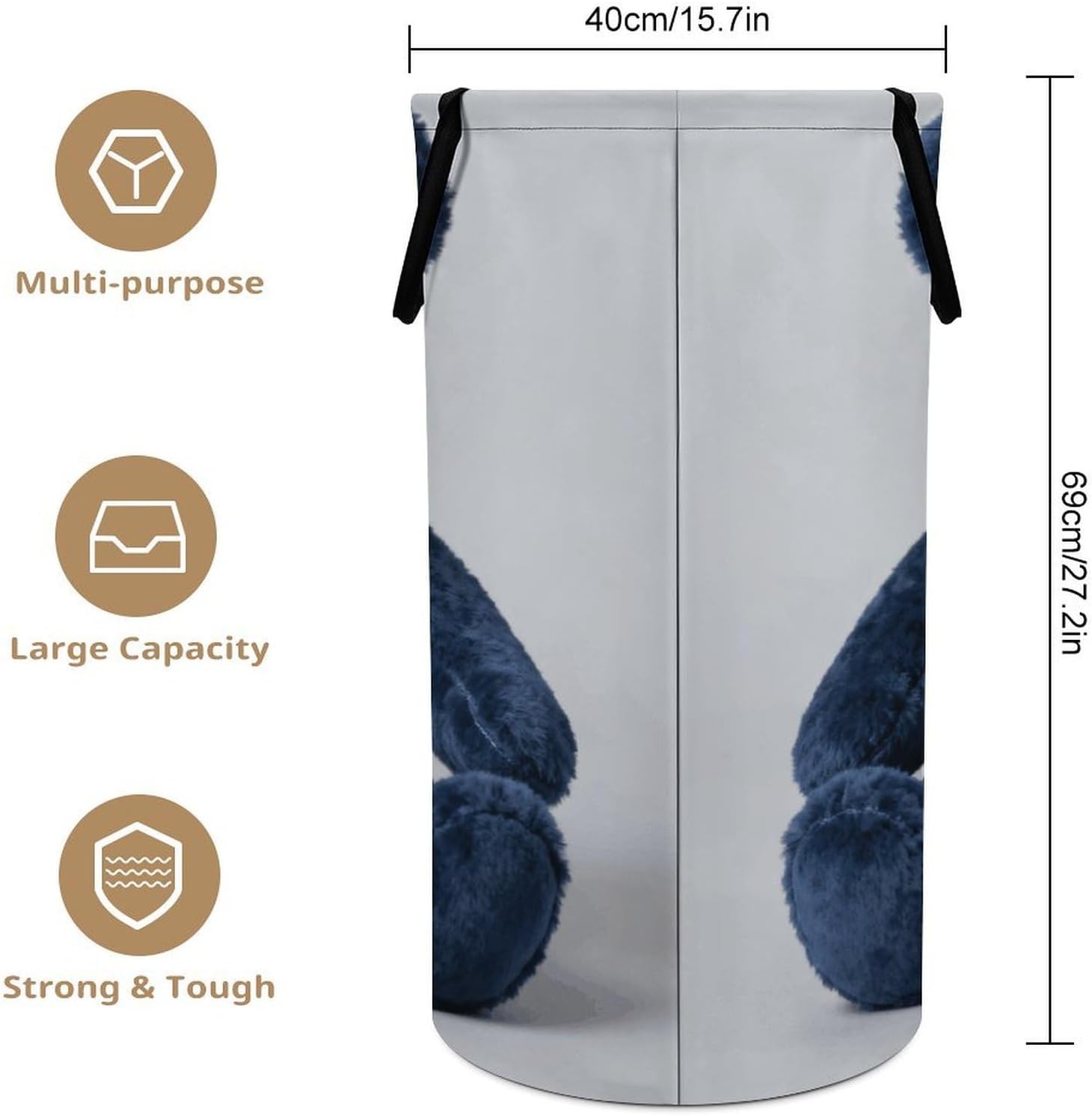 Dirty Clothes Basket Extra Large 110l Open Top Laundry Hamper With Portable Carry Handles, Foldable Waterproof Clothes Basket Spacious Laundry Bag For Bedroom Bathroom Laundry Room Dorm