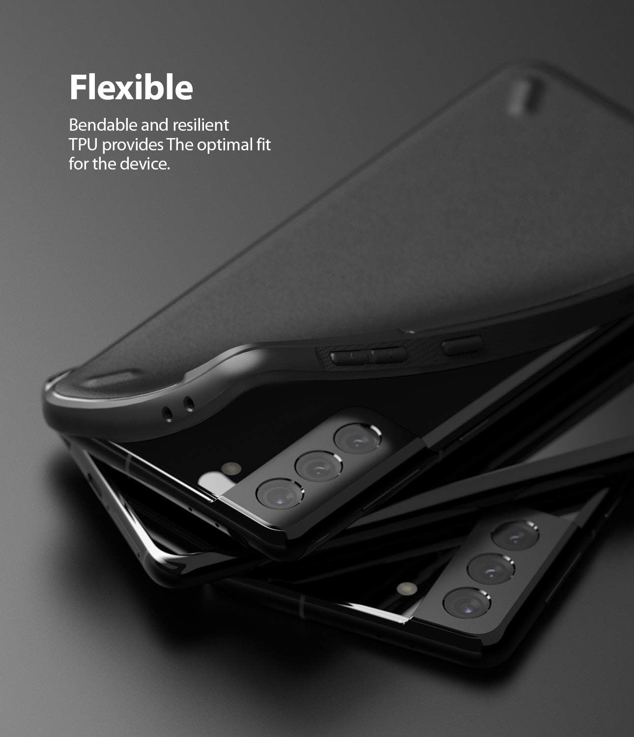 Ringke Onyx Designed for Samsung Galaxy S21 Case (6.2 inch), Anti Fingerprint Anti Slip Comfortable Grip, Sturdy Durable Shockproof Protective Phone Cover - Black