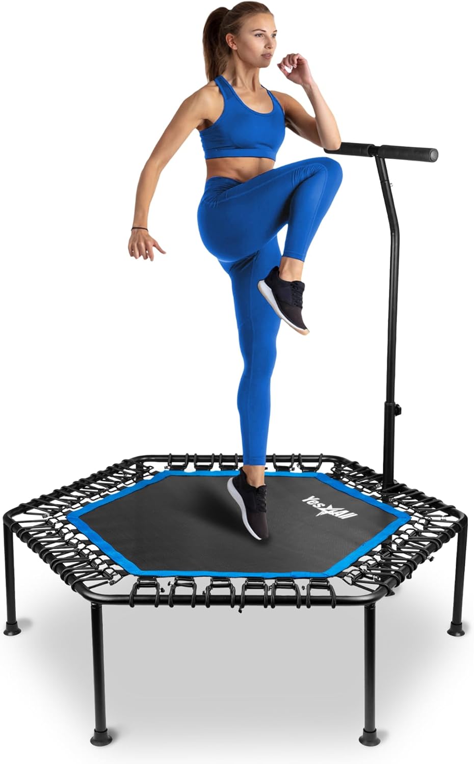 Yes4All Rebounder Trampoline for Adults, 48-Inch, 350 LBS Stable & Silent Exercise Trampoline for Rebounding, Jumping Cardio