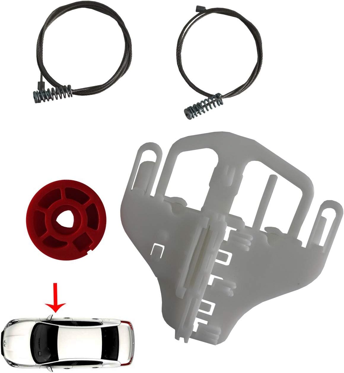 Window Regulator Repair Kit Compatible With Dodge Nitro Front Right 2007-2011 68004819AA