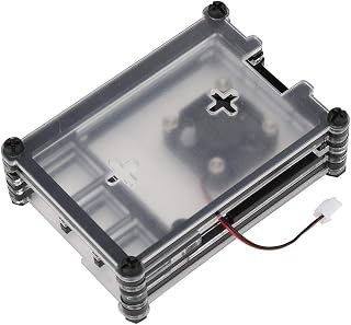 ASHATA Capa de acrílico para Raspberry Pi, capa protetora de 9 camadas preta + invólucro de acrílico transparente apto para Raspberry Pi 4 modelo B