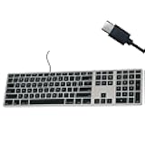 Matias Wired USB C Keyboard for Mac with Numeric Keypad - Mac Keyboard Compatible with Mac OS X v.10.6.8, MacBook Pro, MacBook Air, iMac - Latest Version Supported - (Space Grey)