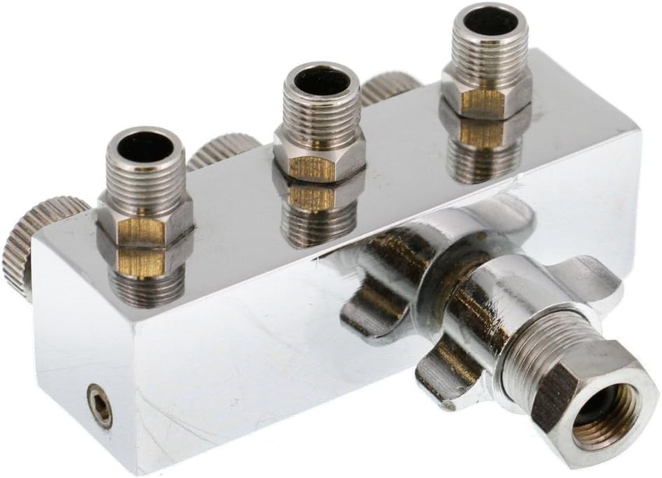 Master Airbrush 3-Way Metered Airbrush Manifold, Individual Airflow Control