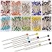 AIEX 1000 Pieces Sewing Pins Glass Ball Multicolor Head Pins Straight Quilting Pins with Pearl Heads for Dressmaker Jewelry Decoration(38mm)