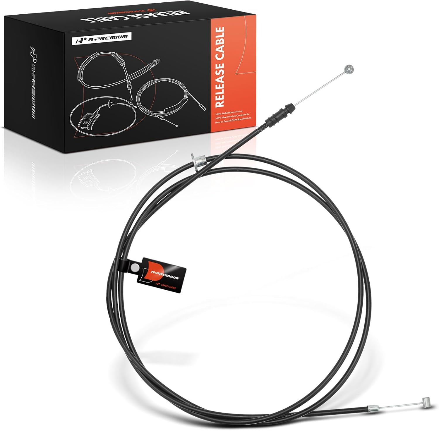 A-Premium Front Hood Latch Release Cable Without Handle Compatible with Toyota RAV4 2006-2014, 69.69 Inch