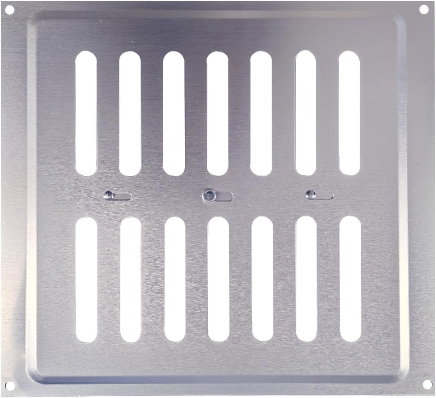 Aluminum Louvre Air Vents 9” x 9” Satin Aluminium/Metal Chrome Effect Wall Grille Internal Vent Covers Ventilation Grilles for Cupboard Wardrobe Ventilation1 Pack