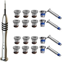 2 Sets Replacement Screws with Screwdriver for MacBook Air 13 inch A1369 A1466 2010 to 2017, Unibody Bottom Case Cover P5 Pentalobe Repair Replacement Tool Kit Notebook Laptop PC Computer Screw