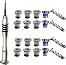 2 Sets Replacement Screws with Screwdriver for MacBook Air 13 inch A1369 A1466 2010 to 2017, Unibody Bottom Case Cover P5 Pentalobe Repair Replacement Tool Kit Notebook Laptop PC Computer Screw