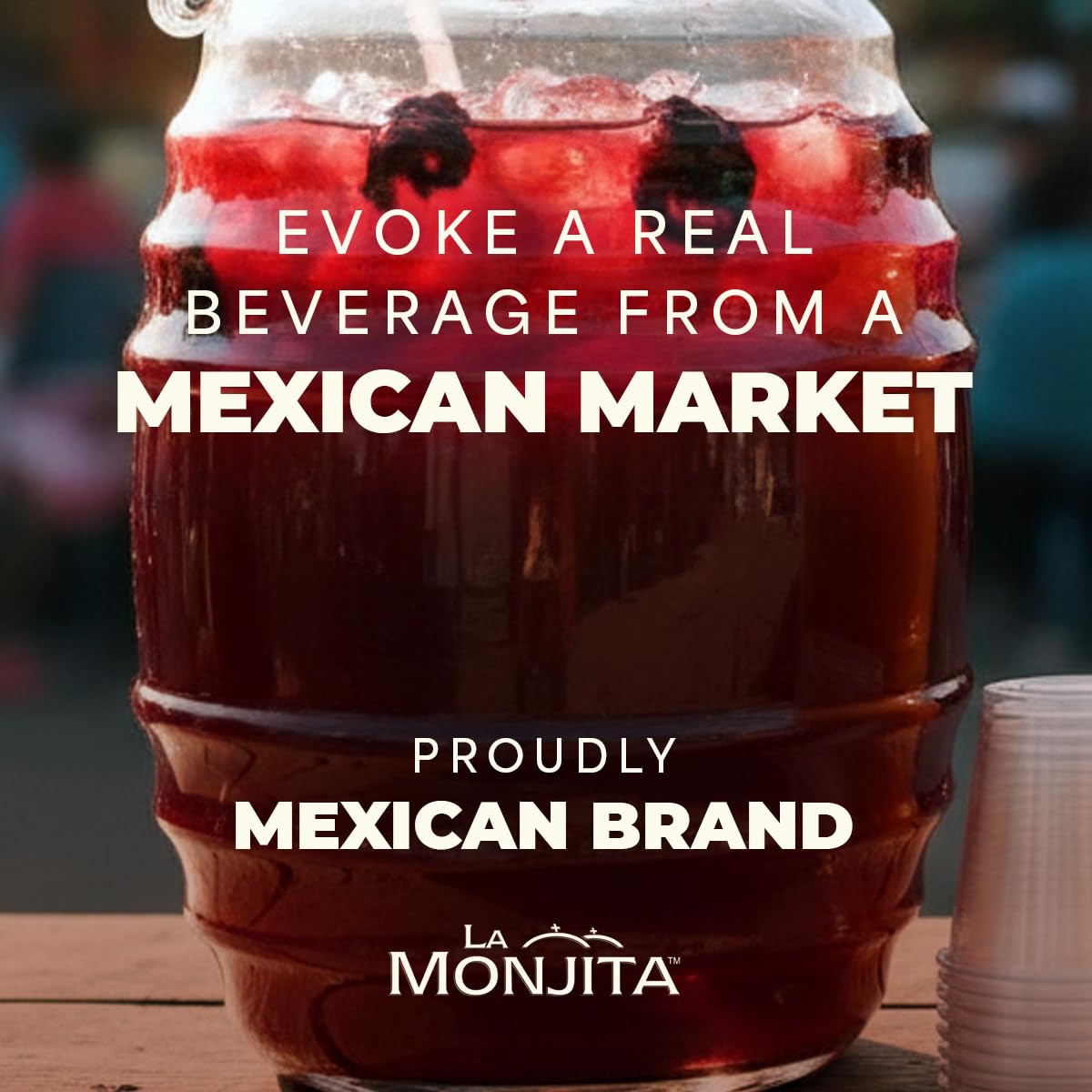 La Monjita Agua Fresca Hibiscus Guava - Mexican Agua de Jamaica Naturally Flavored Drink Mix with Hibiscus, Guava, and Chia Seeds - 100 Servings (1kg / 35.2oz)
