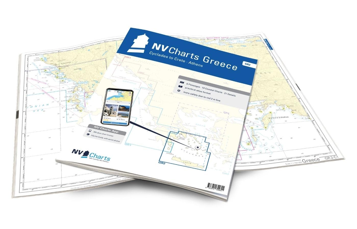 nv charts NV.Atlas GR 2 Greece - Cyclades to Crete & Athens Papier & Digital [ Seekarte NV Verlag ] Edition 2022