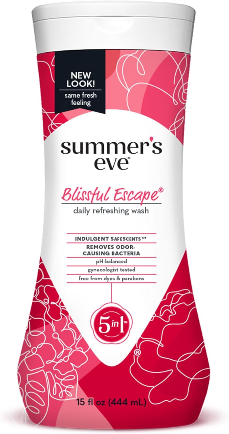 Summer&amp;#39;s Eve Blissful Escape Daily Refreshing All Over Feminine Body Wash, Removes Odor, Feminine Wash pH Balanced, 15 fl oz
