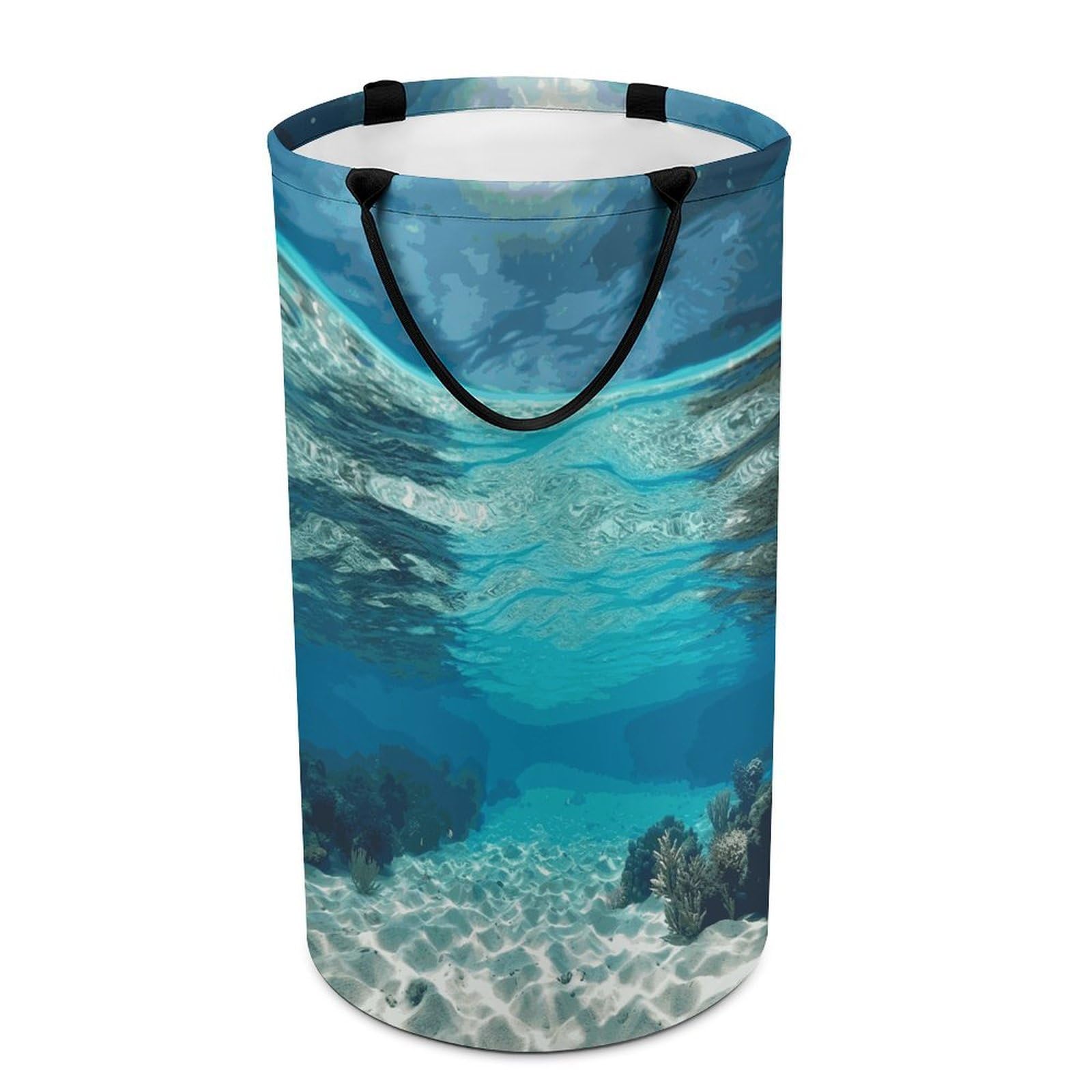Panier à linge de grande capacité style tropical pour organiser jouets et couvertures