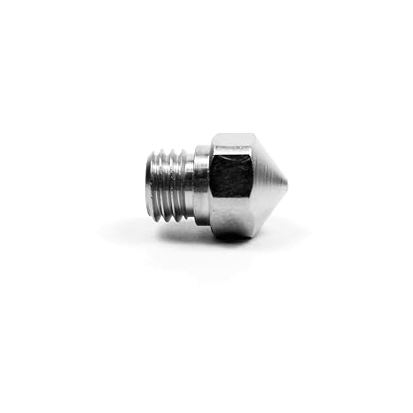Microswiss MK10 Brass Plated Nozzle for PTFE lined Hotend M7 Threads 1.75 mm (Flash Forge/Dremel/Wanhao) (.4mm)