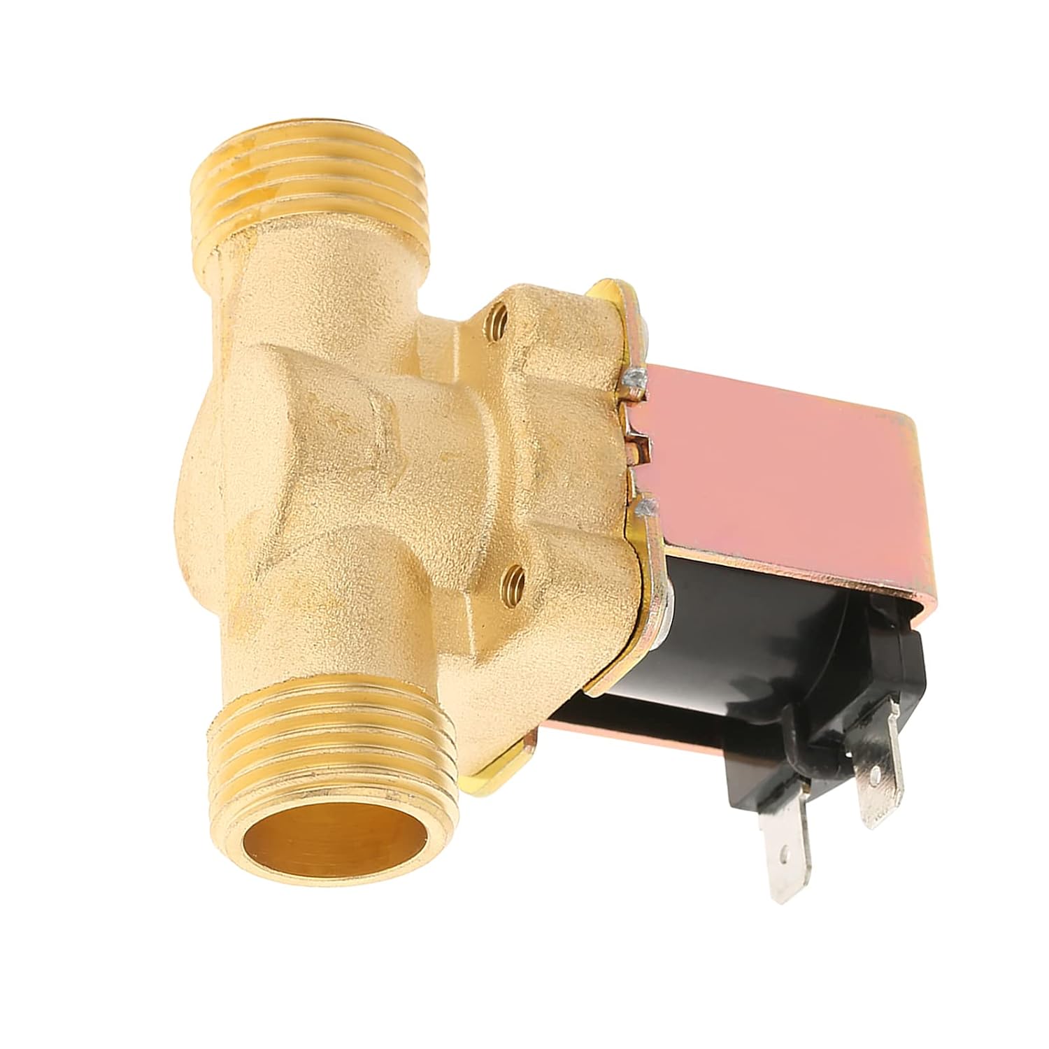 Electric Solenoid Valve, 1/2" DC 12V Normally Closed Brass Electric Solenoid Valve for Water Control