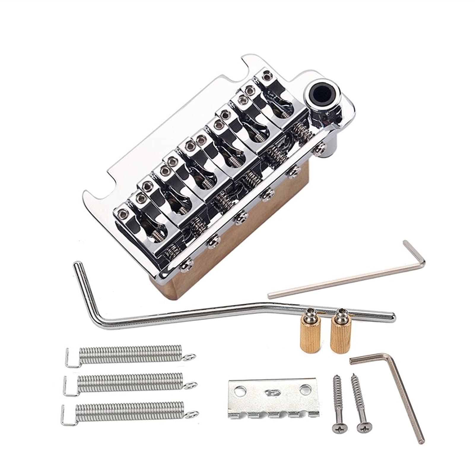 S T Sistema De Trémolo De Guitarra Eléctrica Brass Bridge + Sillines Conjunto Puente Guitarra