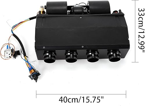 Miniatura 7 de YIPONYT Kit universal de enfriador y calentador de evaporador de CA, unidad de calor y frío, termostato eléctrico de 12 V debajo del salpicadero,
